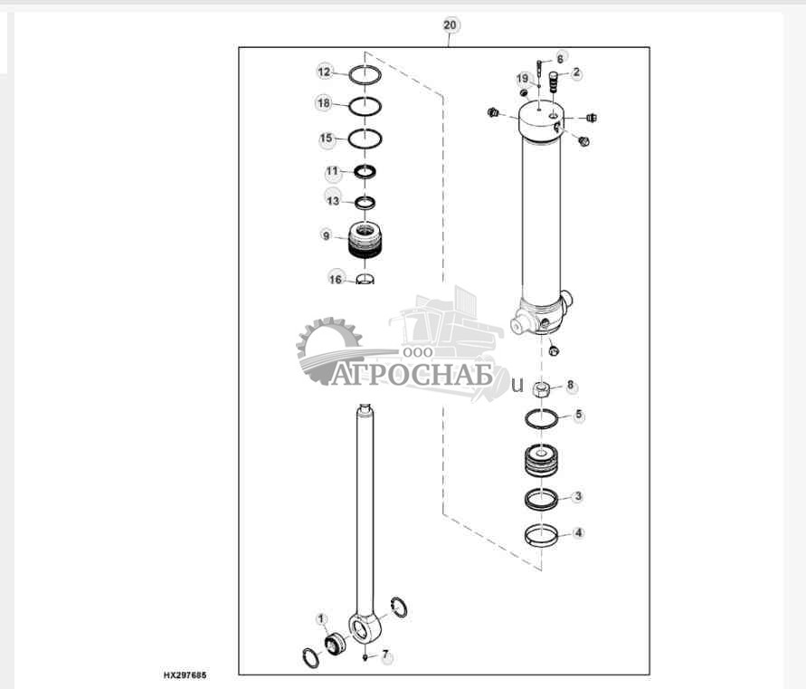 Leveling Cylinder, Sidehill 